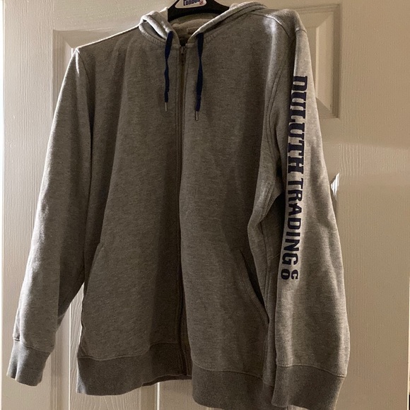 Gray Zip Up Hoodie Sweatshirt Dize Xl 